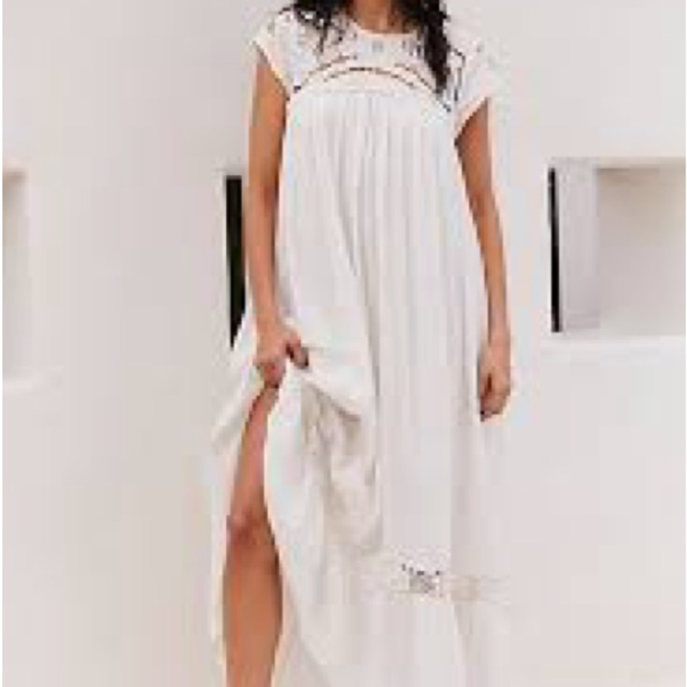 Free People Bohemian White Maxi Dress
